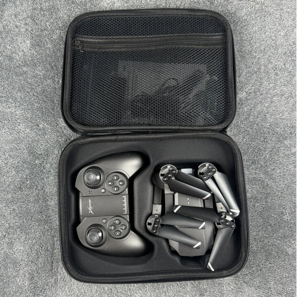 Attop X-Pack 18 Foldable Drone with Camera 2 Batteries‎ and Carrying Case Gray